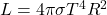 L = 4 \pi \sigma T^4 R^2